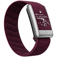 Bracelet WHOOPII Time Bordeaux en nylon rouge vin, vue trois-quarts