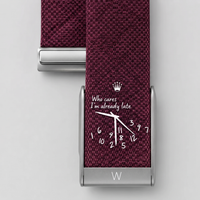Bracelet WHOOPII Time Bordeaux, détail du cadran imprimé